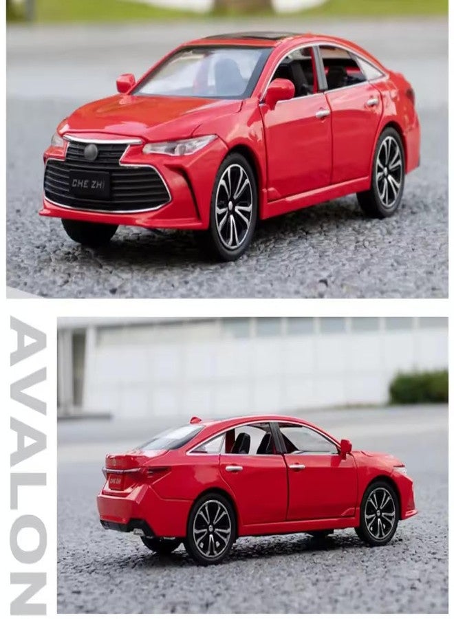 Alokik Enterprise 1:24 Red Toyota Avalon Diecast Metal Pull Back Car with 6 Openable Doors with Sound and Light Toy Decoration car Best Gift Toys for Kids (Red Color) - Image 5